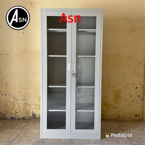 Jual Lemari Arsip Dokumen Cupboard Full Kaca Besi Shopee Indonesia