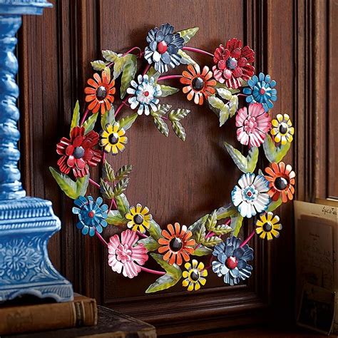 Intrigued By This Unusual Hand Painted Metal Wreath Gets One For