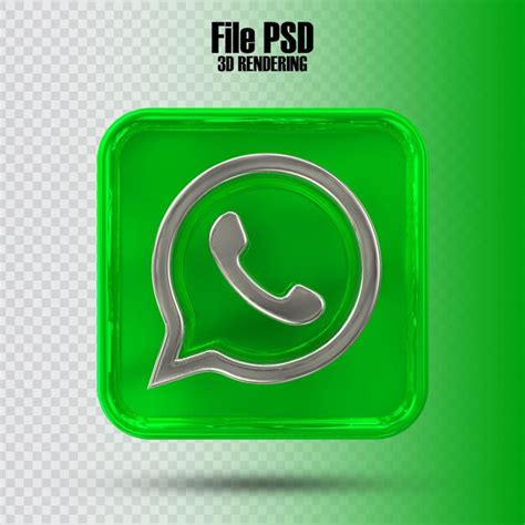 Renderiza O D Do Cone Whatsapp Psd Premium