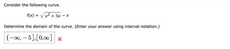 Solved Consider The Following Curve F X X2 5x−x Determine