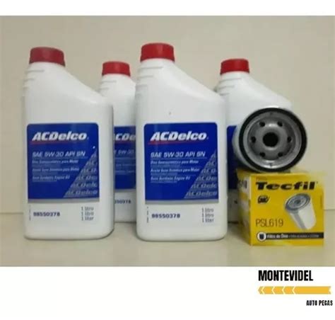 Kit Troca De Óleo E Filtro Acdelco 5w30 Prisma 1 4 2015 Frete grátis