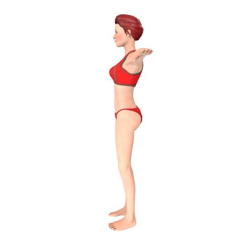 Red Bikini Girl 3d Illustration 10879408 PNG