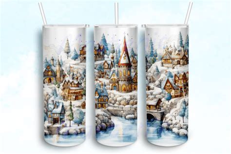 Watercolor Wonderland Tumbler Graphic By Mastenic Creative Fabrica