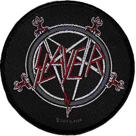 Slayer Pentagram Logo Patch 95cm Dia Etsy