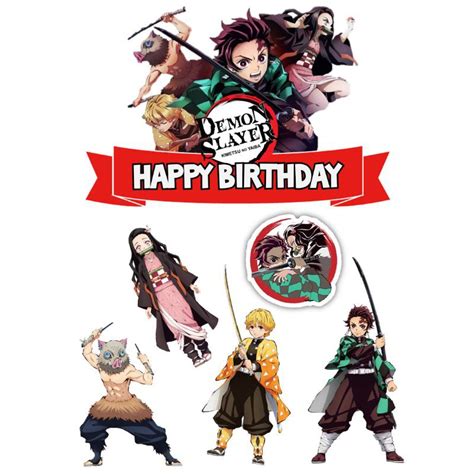 Demon Slayer Topper Cake Shopee Malaysia