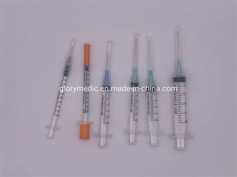 Medical Plastic Luer Lock Luer Slip Injection Syringe With Needle