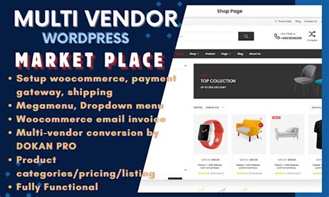 Create Woocommwece Multi Vendor Marketplace Website Using Dokan Pro By