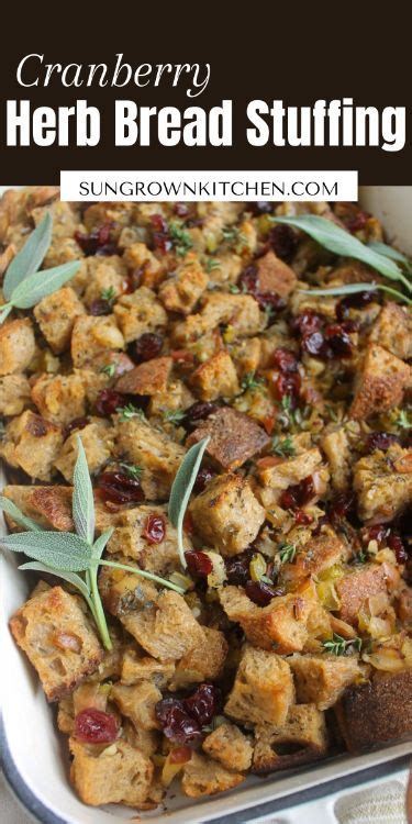 Cranberry Herb Bread Stuffing | Recipe | Herb bread, Thanksgiving recipes, Thanksgiving stuffing ...