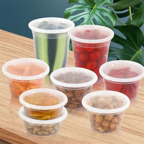 Cheap 20Pcs Food Storage Box With Airtight Lid Round Clear Food Grade