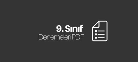 9 Sınıf Deneme PDF Ücretsiz İndir ÜniRehberi