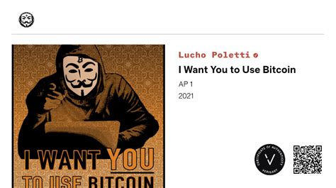 Lucho Poletti I Want You To Use Bitcoin View Certificate