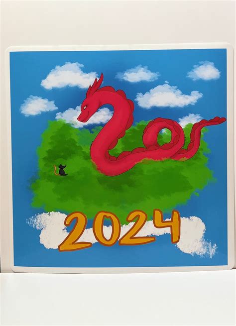 2024 Year of the Dragon Art Print - Etsy