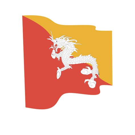 Waving Flag Of Bhutan Free Svg