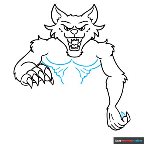 draw  cartoon werewolf  easy drawing tutorial