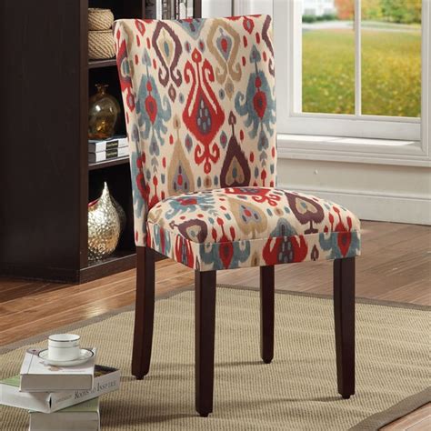 Shop Homepop Parson Deluxe Multi Color Ikat Dining Chairs Set Of 2