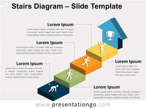 Stairs Diagram For PowerPoint PresentationGO Stairs Diagram