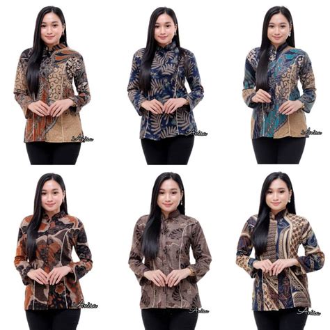 Jual Baju Batik Wanita Modern Monalisa Genes M L Xl Asli Pekalongan