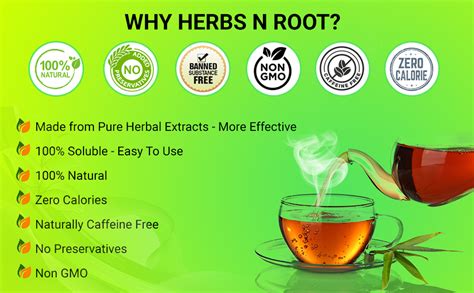 Herbs N Root Arjuna Instant Green Tea Blackcurrant Herbal Tea Good