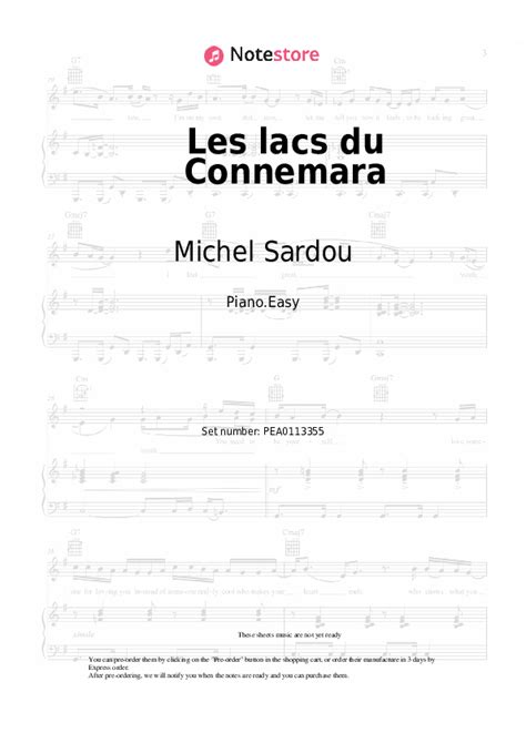 Les Lacs Du Connemara Michel Sardou Sheet Music The Best Porn Website