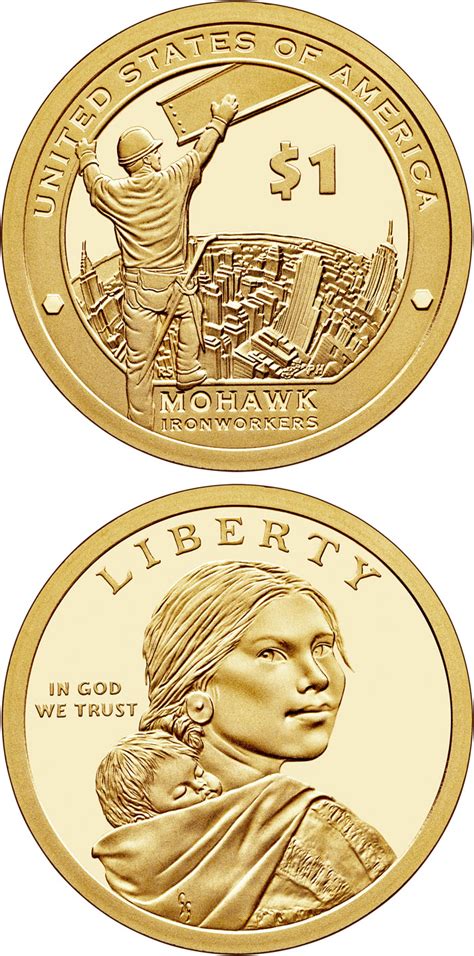 Native American Dollar Coin Program. The 1 dollar coin series from USA