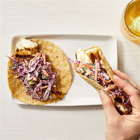 Fresh Fish Tacos With Red Cabbage Slaw Recipes Ww Usa