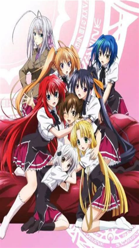 Download Girls Hugging Issei High School Dxd Wallpaper