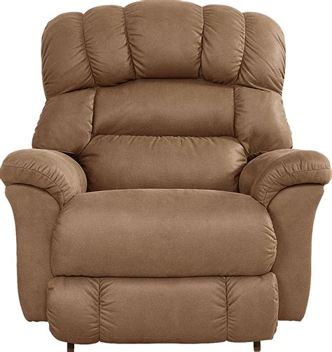 La Z Boy Randell Iii Camel Brown Polyester Fabric Dual Power Rocker Recliner Rooms To Go