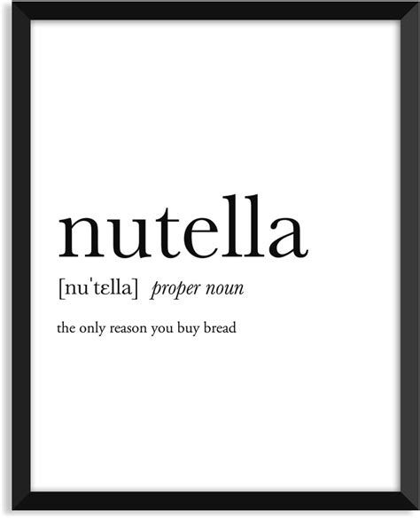 Serif Design Studios Nutella Definition Unframed Art Print Poster Or