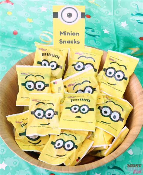 Minion Birthday Party Food Ideas With Free Printable Minion Party Food