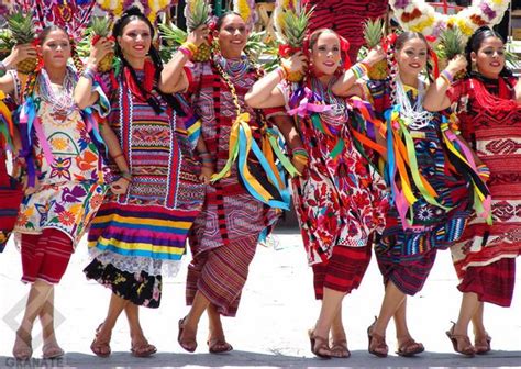 Women From Papaloapan Oxaca Mexico Pineapple Flower Dance Annual