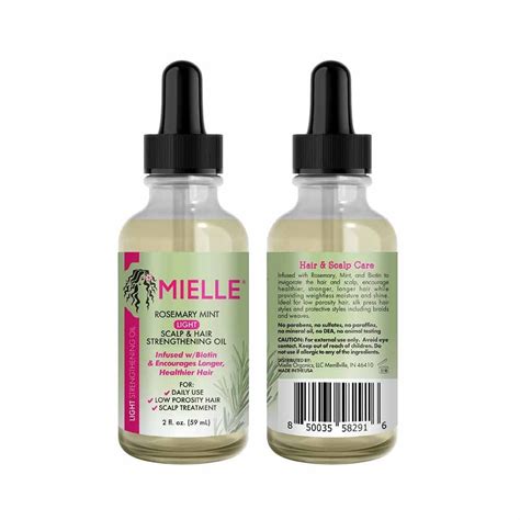 Mielle Organics Rosemary Mint Scalp And Hair Strengthening Oil With Biotin And Essential Oils 59ml