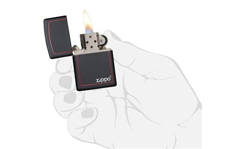 Zippo Classic Black And Red Zippo Black Matte Windproof Pocket Lighter 218zb Zippo India