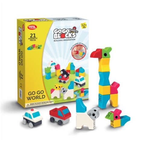 Toys by People® - Go Go Blocks™ - Go Go World 21 pc Magnetic Blocks, 10 ...