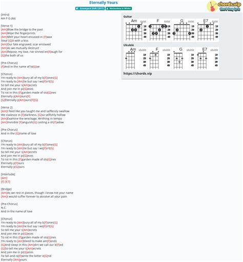 Chord: Eternally Yours - Motionless in White - tab, song lyric, sheet, guitar, ukulele | chords.vip