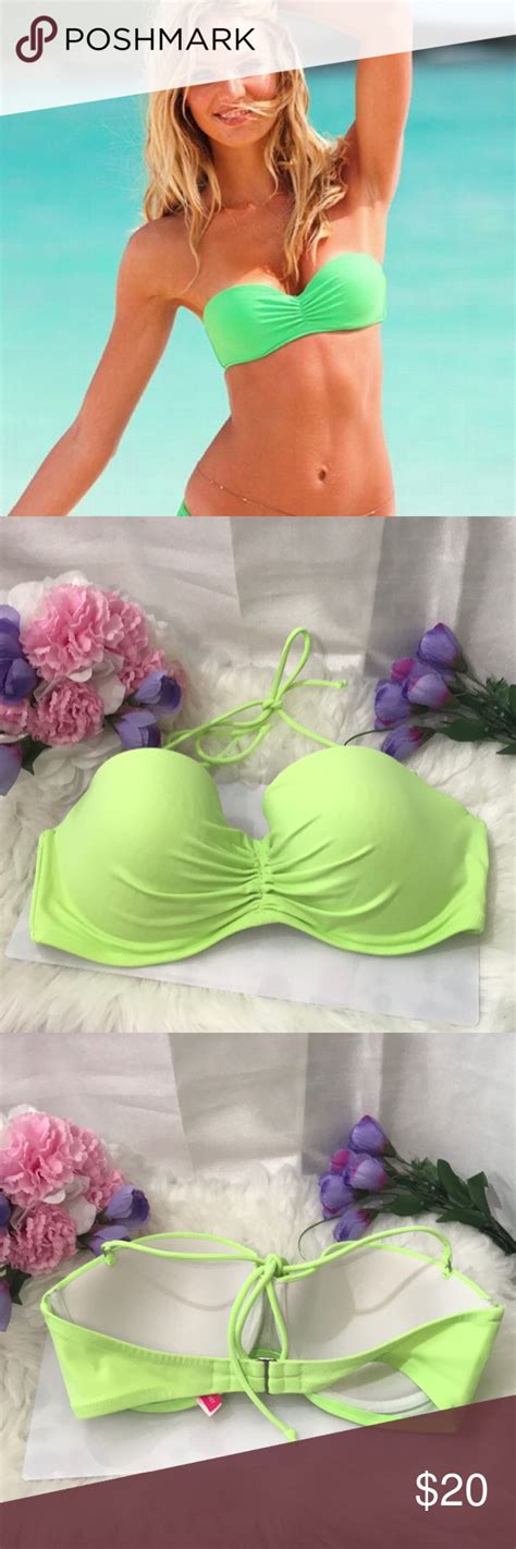 Victoria S Secret Green Bikini Top Sz D Green Bikini Top Bikinis