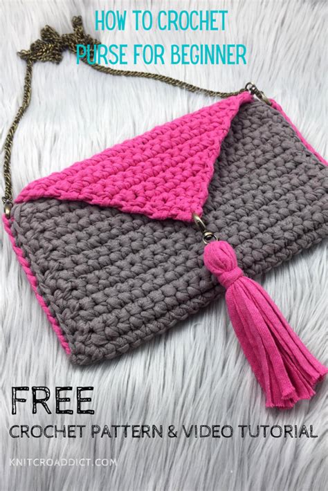 Crochet Clutch Purse Beginner Friendly Free Pattern And Video Tutorial