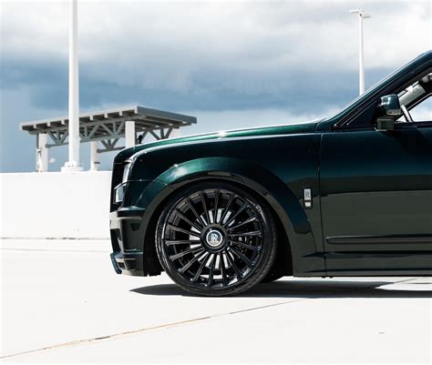 Lowered Widebody Rolls Royce Cullinan On S Has A Dark Emerald