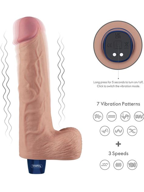 LoveToy Real Softee Silicone Vibrating Dildo 25 5 Cm 495 Kr