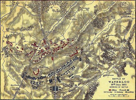 Waterloo - Map of the Battle.