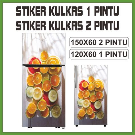 Jual Stiker Kulkas Pintu Dan Sticker Pintu Full Body Motif Buah