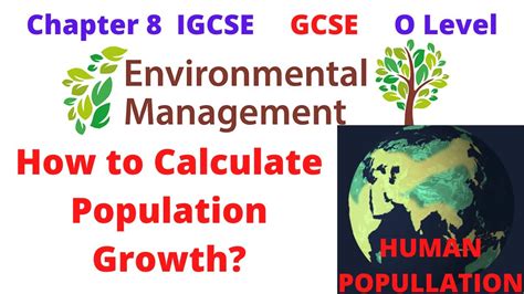 How To Calculate Population Growth Igcse Environmental Management