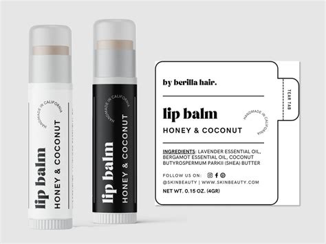 Lip Balm Label Template Canva Lip Balm Label With Safety Seal