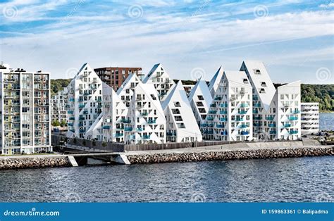 Modern Residential Buildings At The Port Of Aarhus In Denmark Stock