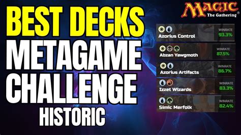 Best Decks For Historic Metagame Challenge Mtg Arena Mtg Youtube