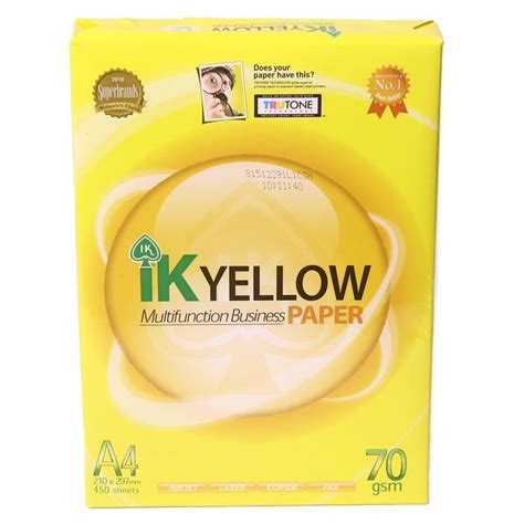 Ik Yellow A4 Paper 70Gsm 500 S 5ream Shopee Malaysia