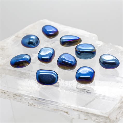 Shop Cobalt Aura Quartz Tumbled Stones