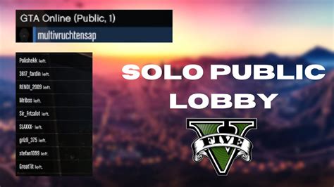 GTA Online Solo Public Session PC YouTube