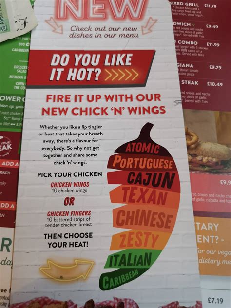 Menu At Walnut Tree Pub And Bar Wakefield