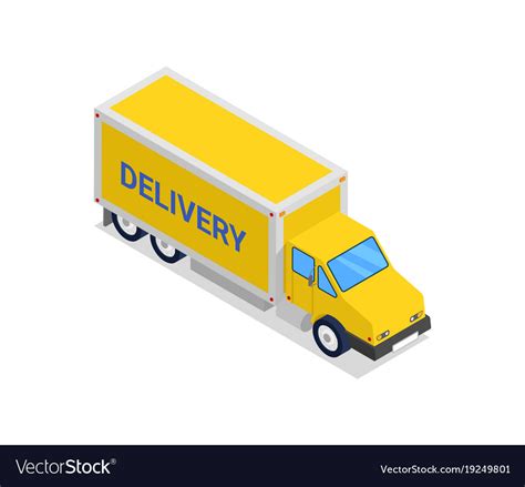 Commercial Delivery Truck Isometric D Icon Vector Image