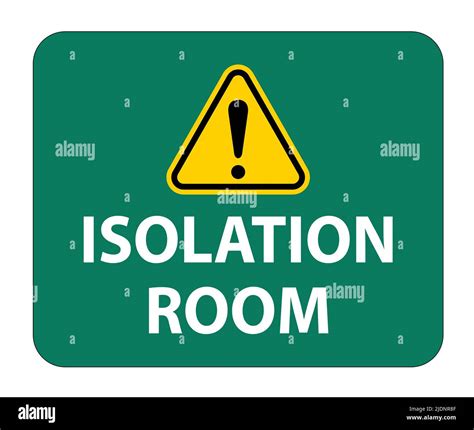 Isolation Room Sign On White Backgroundvector Illustration Eps10